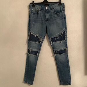 Men’s PacSun Stacked Skinny Motorcycle’s Jeans Denim Size 34/32